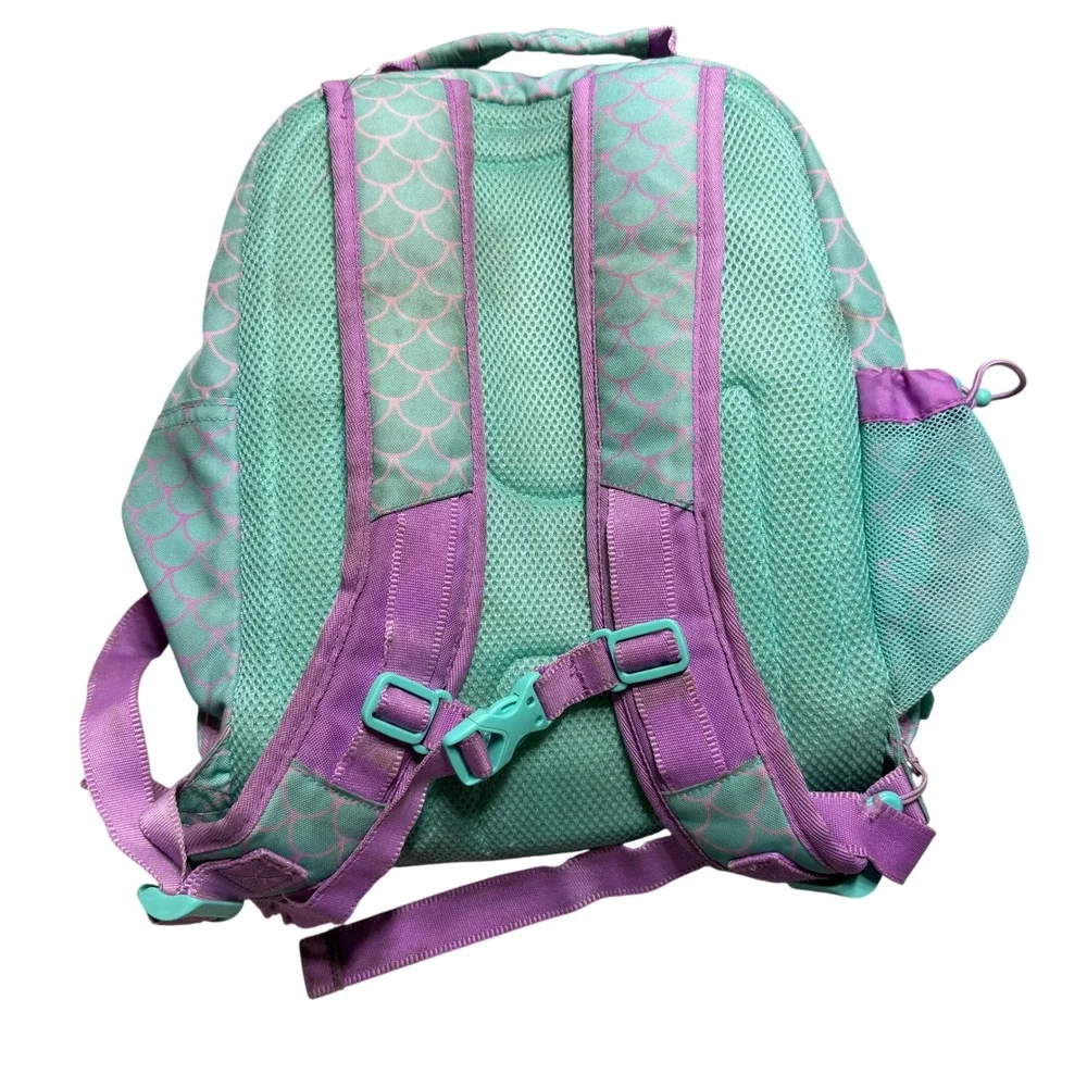 Bentgo Kids 2-in-1 Backpack Insulated Lunch Bag Mermaid Scales Teal Purple